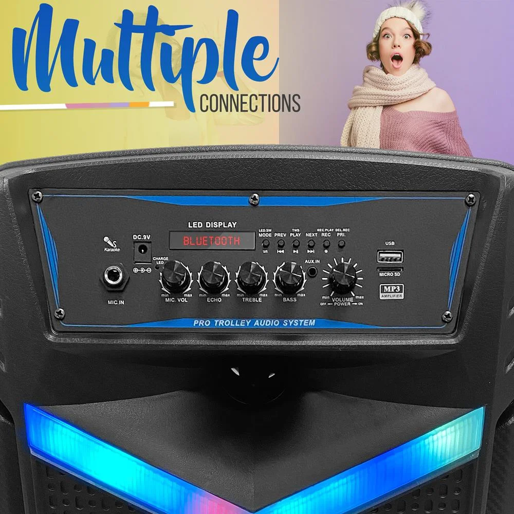 Portable Bluetooth Speaker System 600W Rechargeable Outdoor Bluetooth Speaker Portable System – תמונה 2