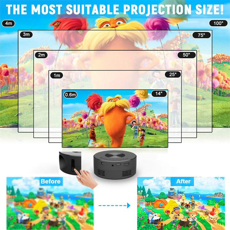 Smart Projector Wifi Portable 1080P Home Theater Video LED Mini Projector for Home Theaters Media Player – תמונה 9
