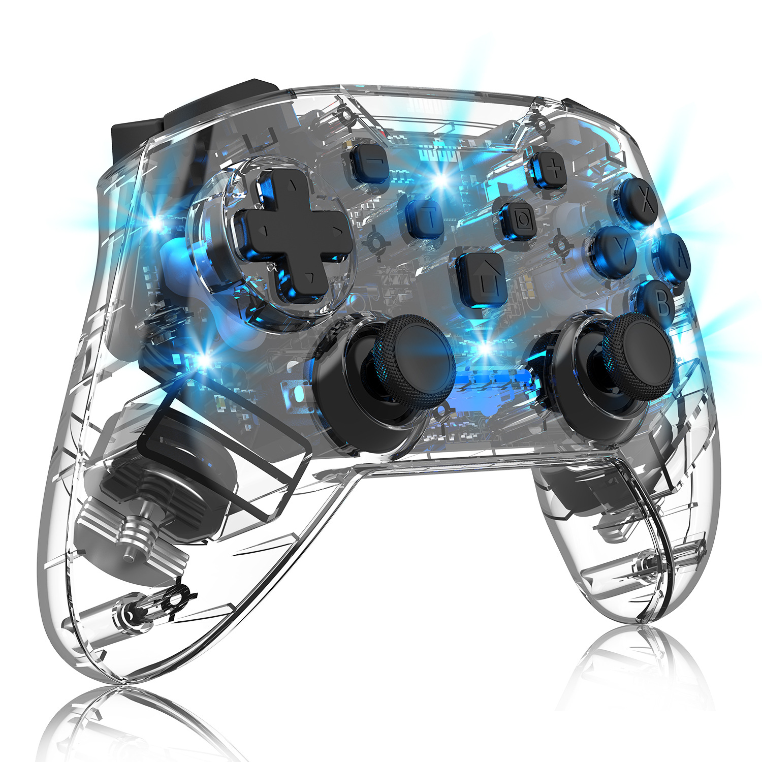 Wireless Wake-Up Burst Switchpro Bluetooth Transparent Lighted Gamepad – תמונה 4