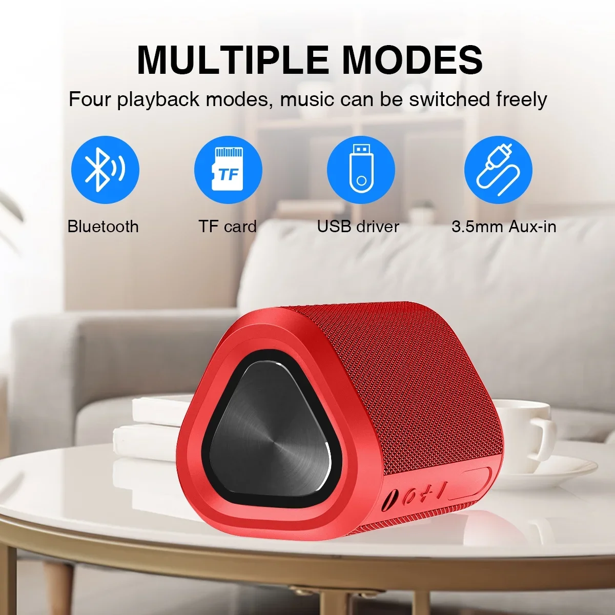 Bluetooth Speaker, 24H Playtime Portable Wireless Bluetooth 5.0 Speaker with Stereo Bass, up to 100 Ft Bluetooth Range, IPX7 Waterproof Mini Bluetooth Speaker – תמונה 2