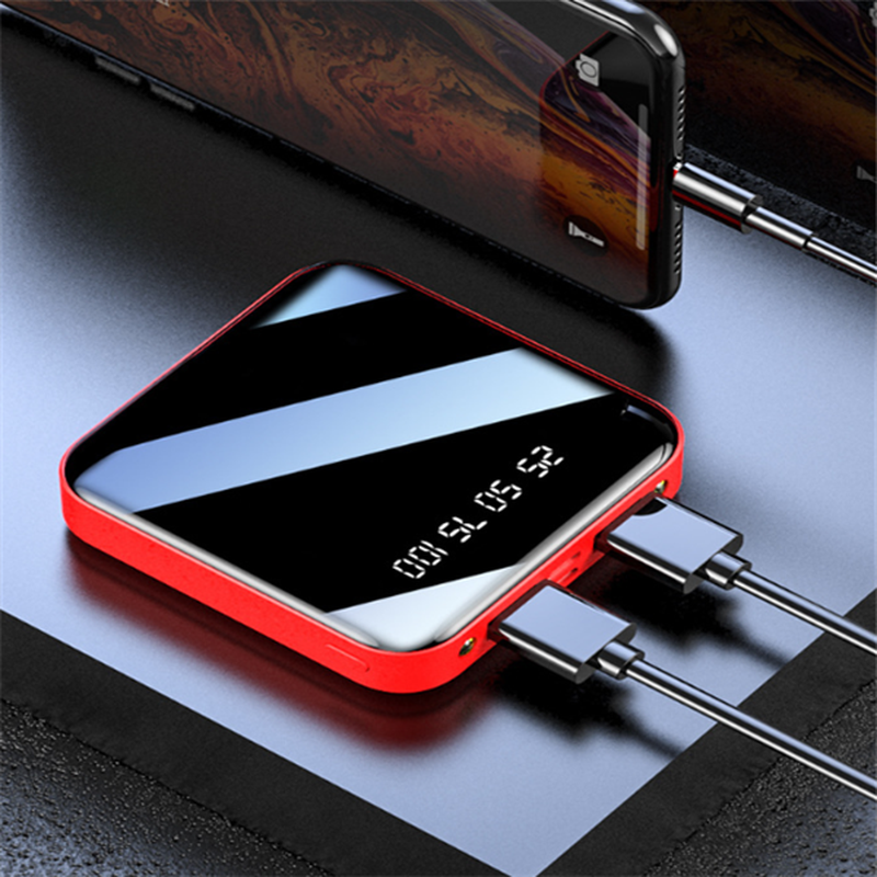 Mini Power Bank 20000 Mah Portable Mirror Digital Display Power Bank – תמונה 3