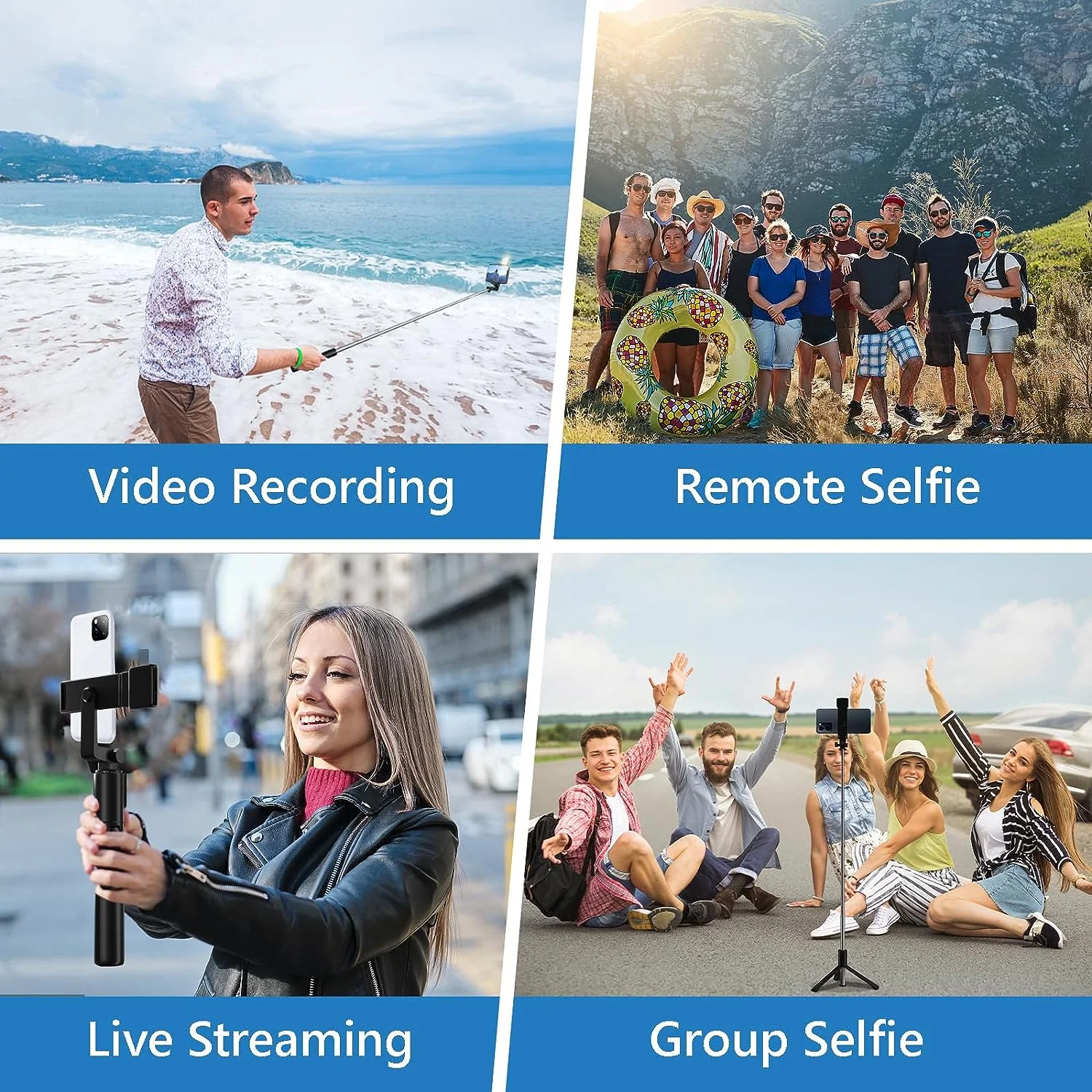 Cmybabee Selfie Stick, Tripod, 40In Retractable Selfie Stick Tripod with Remote, 2 Level Fill Light, Selfie Tripod for Iphone Android – תמונה 9