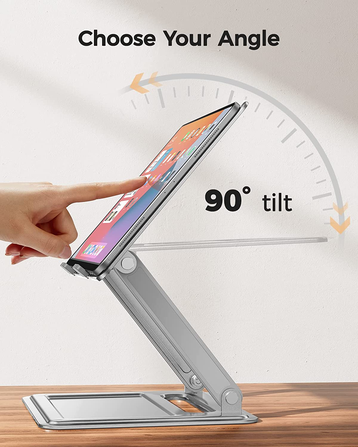 Adjustable Laptop Stand, Portable for 17.3Inch Laptops, Holds up to 17.6Lbs, Ergonomic Posture & Heat Dissipation – תמונה 6