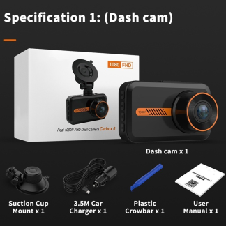 Dash Cam Front and Rear Car Camera Dual Dashcam 1080P FHD