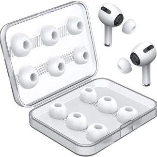 12 Pieces Replacement Ear Tips for Airpods Pro and Airpods Pro 2Nd Generation with Noise Reduction Hole, Silicone Ear Tips for Airpods Pro with Portable Storage Box And(S/M/L) (6 Pairs)