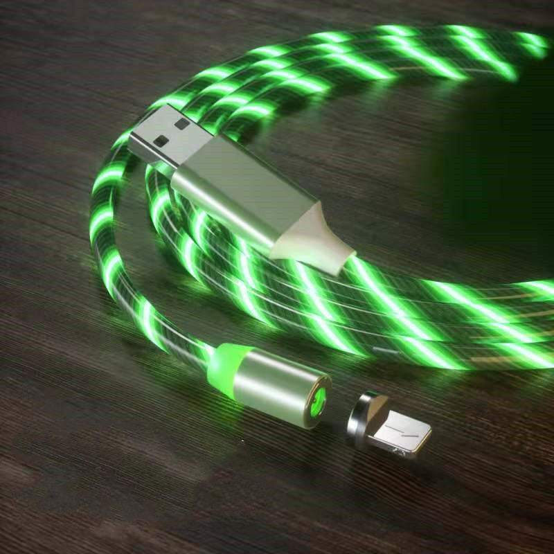 Magnetic Charging Cable Streamer Fast Charging Cable Lighting Micro USB Cable LED Magnet Charger Type-C Cable – תמונה 10