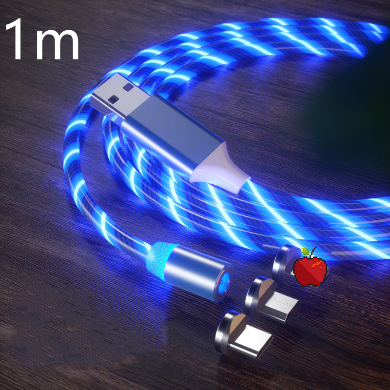 Magnetic Charging Cable Streamer Fast Charging Cable Lighting Micro USB Cable LED Magnet Charger Type-C Cable – תמונה 32