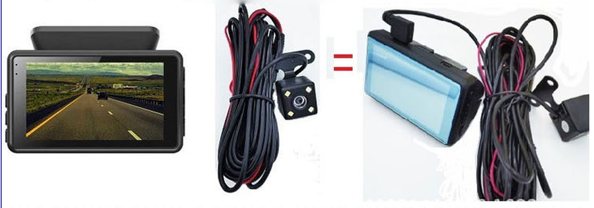 HD 1080P Driving Recorder 3 Inch Screen Car Front and Rear Dual Lenses – תמונה 8