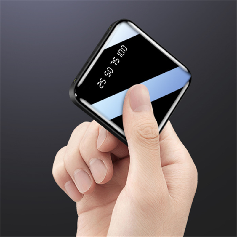 Mini Power Bank 20000 Mah Portable Mirror Digital Display Power Bank – תמונה 7