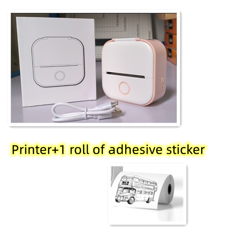 Portable Mini Thermal Label Printer Home Photo Printer Student Wrong Question Printer Bluetooth-Compatible Mini Label Printer Price Tag – תמונה 62