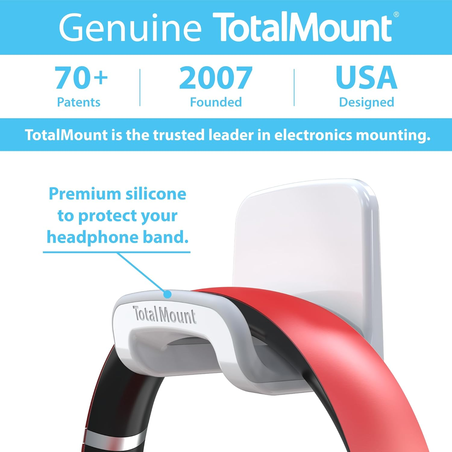 Headphone Holder – Hanger Won’T Damage Your Wall with Screws or Permanent Adhesive (Studio-Grade White – One Pack) – תמונה 6