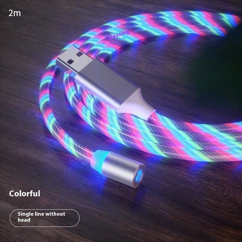 Magnetic Charging Cable Streamer Fast Charging Cable Lighting Micro USB Cable LED Magnet Charger Type-C Cable – תמונה 35