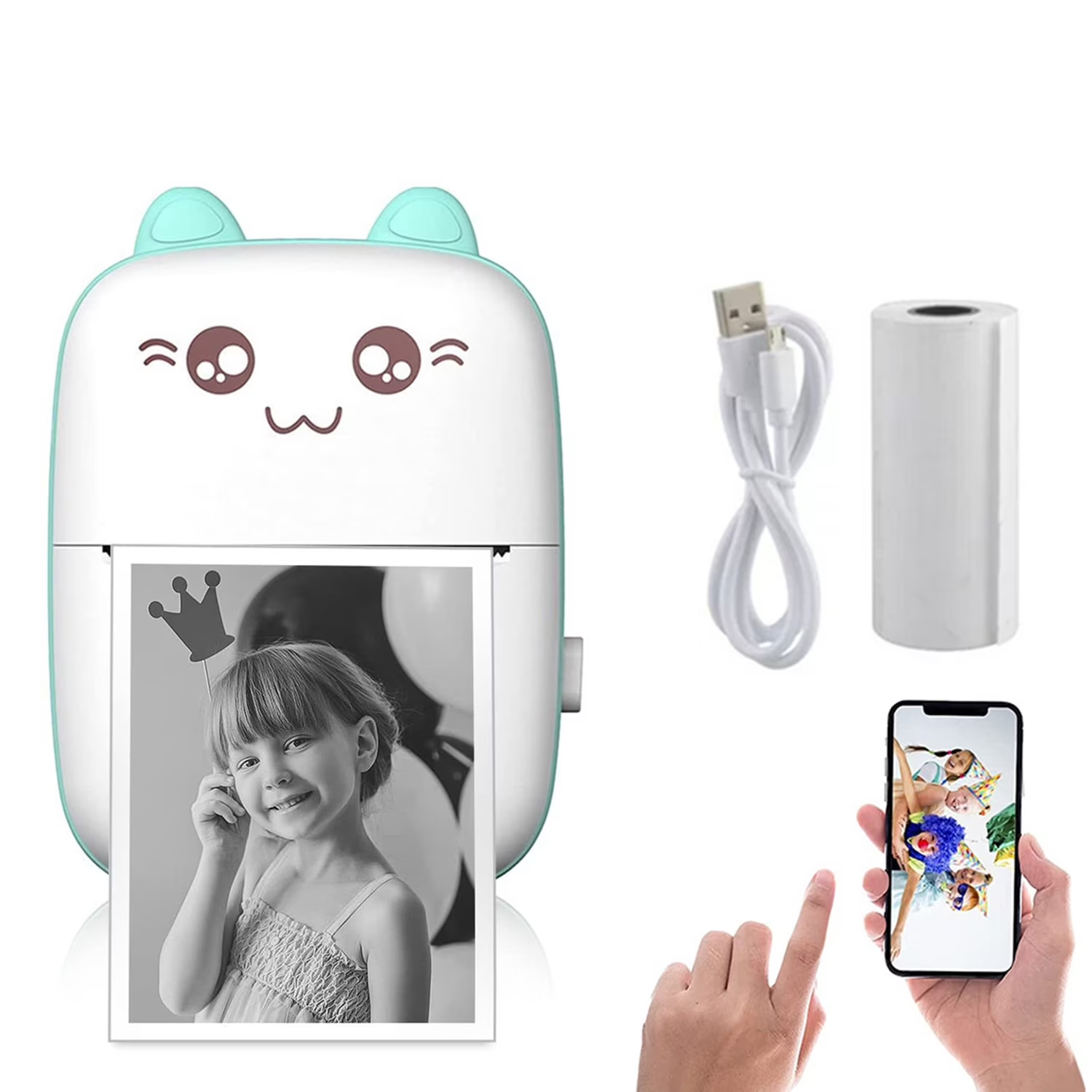 Mini Printer Portable, Pocket Thermal Printer, Wireless Bluetooth Printer Compatible with Ios Android for Picture Receipt Label Note Printing – תמונה 11