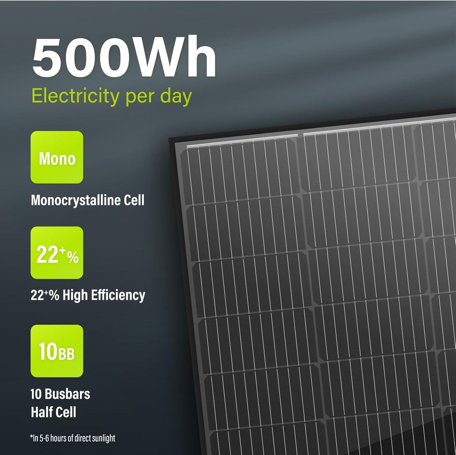 100 Watts Monocrystalline 100W 12V Solar Panel High Efficiency Mono Module RV Marine Boat off Grid – תמונה 4