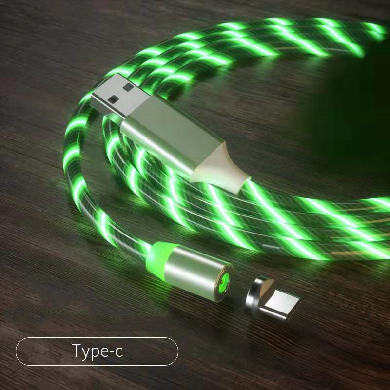 Magnetic Charging Cable Streamer Fast Charging Cable Lighting Micro USB Cable LED Magnet Charger Type-C Cable – תמונה 12
