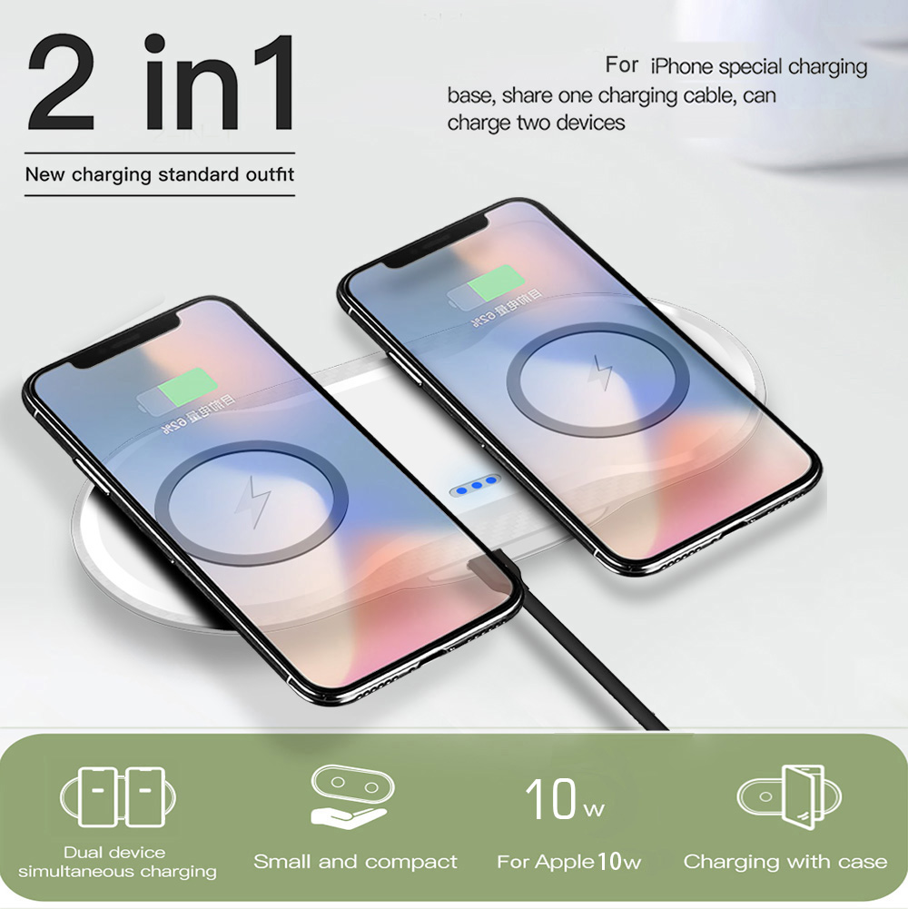 Wireless Charger Dual Mobile Phone Charger – תמונה 5