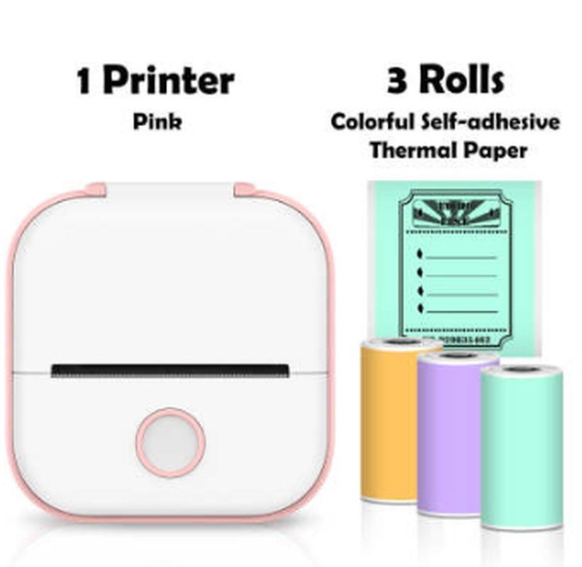 Portable Mini Thermal Label Printer Home Photo Printer Student Wrong Question Printer Bluetooth-Compatible Mini Label Printer Price Tag – תמונה 76