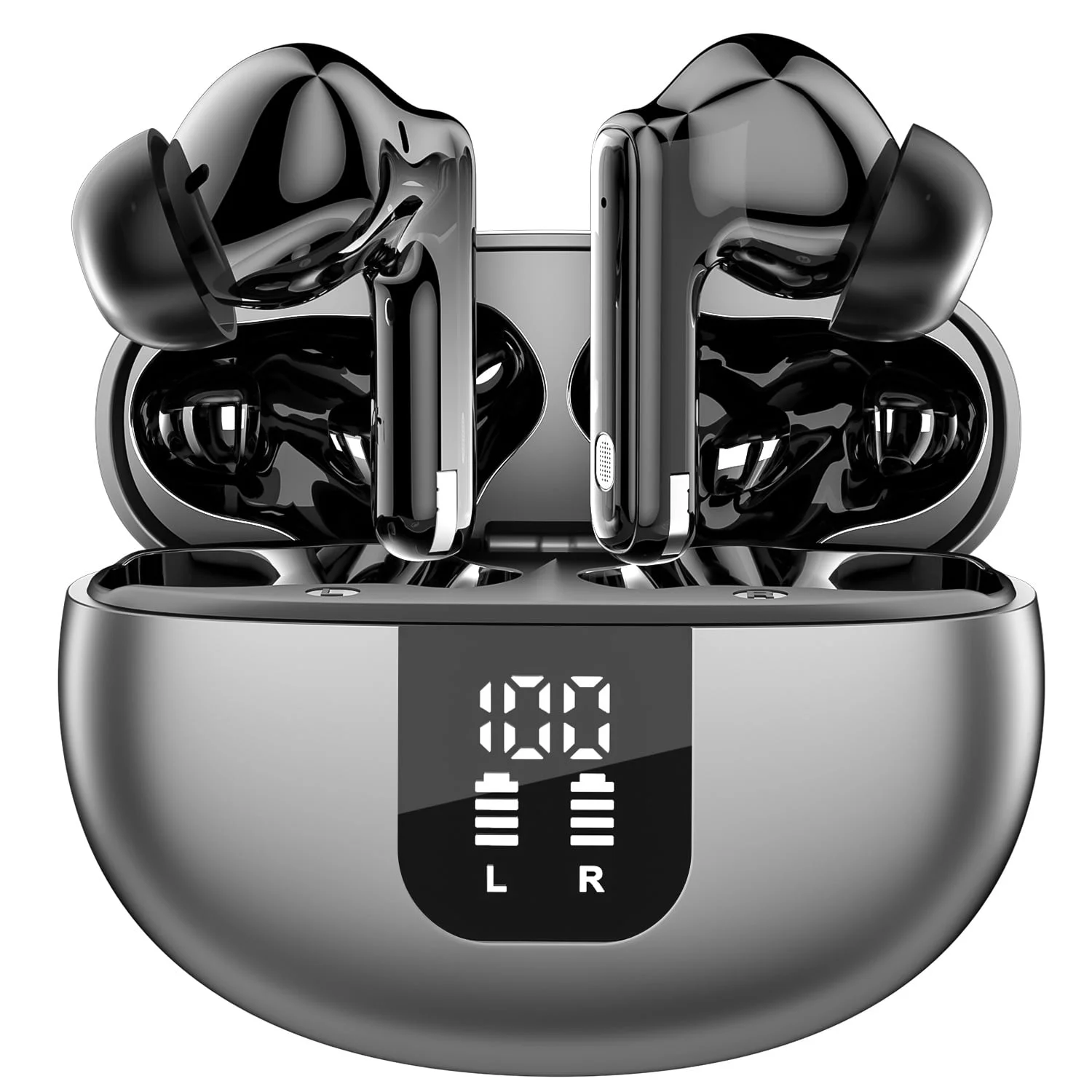 Wireless Earbud, 5.4 Bluetooth Headphones in Ear Stereo Bass Earphones Noise Cancelling Earbuds 36H Dual Mic Call, LED Display IP7 Waterproof Sport Headset for Android Ios – תמונה 8