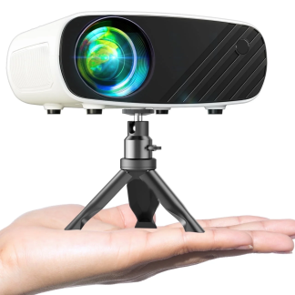 Mini Projector, Portable Projector 1080P, Movie Projection Compatible with Android/Ios White 1PC