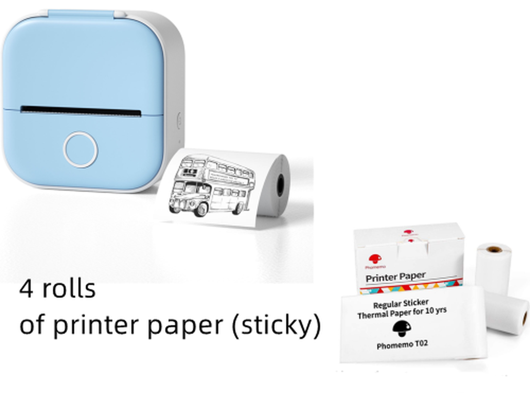 Portable Mini Thermal Label Printer Home Photo Printer Student Wrong Question Printer Bluetooth-Compatible Mini Label Printer Price Tag – תמונה 69