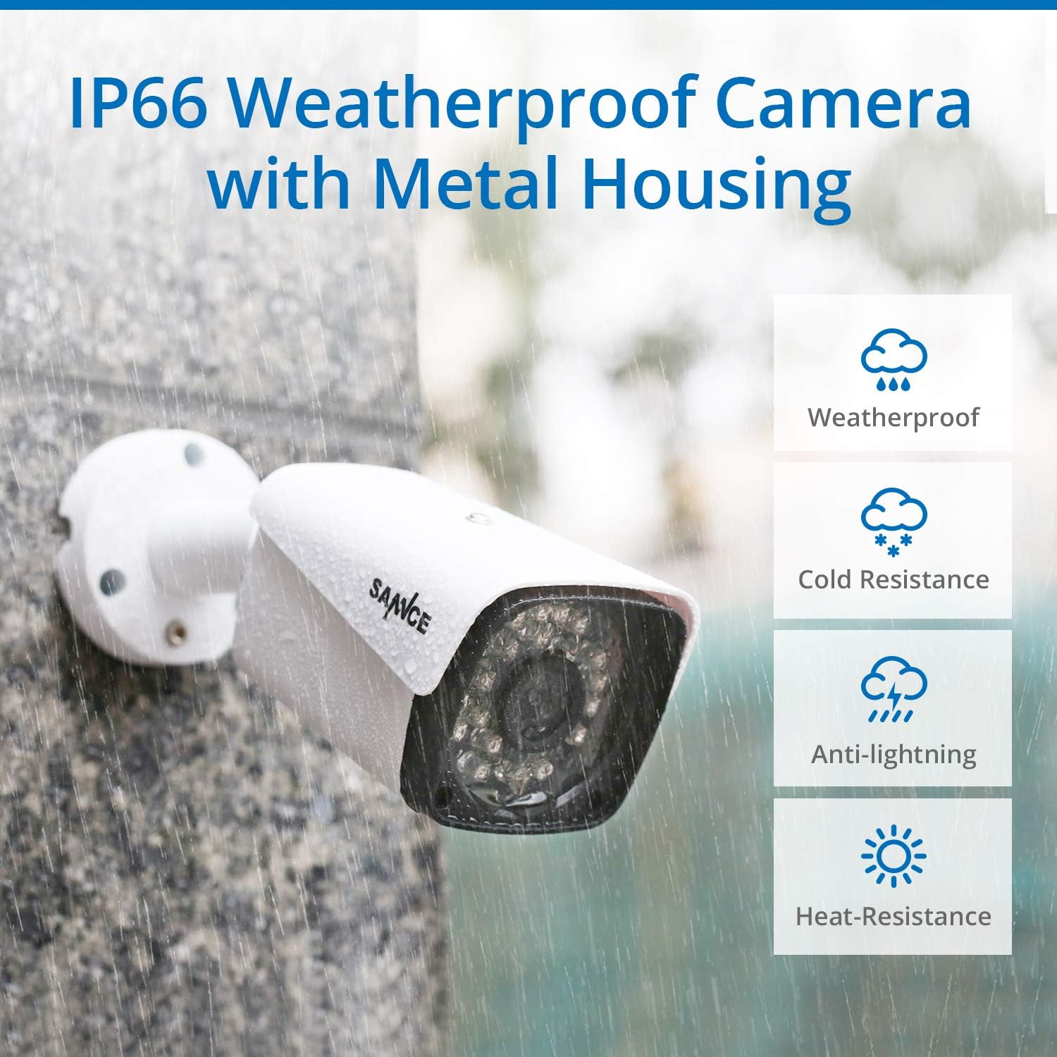 4CH 1080P Full HD Xpoe Wired Security Camera System with 4Pcs 100Ft Night Vision Outdoor Bullet IP Cameras, Real Plug & Play Network Video Surveillance System, NO Hard Drive – תמונה 7