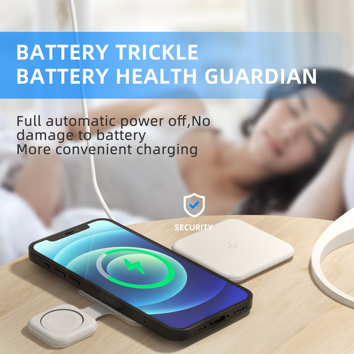 3 in 1 Magnetic Foldable Wireless Charger Charging Station Multi-Device Folding Cell Phone Wireless Charger Gadgets – תמונה 5
