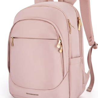 Collge Laptop Backpack, 15.6 Inch Laptop Travel Backpack for Women, College Computer Bookbag Casual Bag for Work Travel College, Gifts for Women,Pink