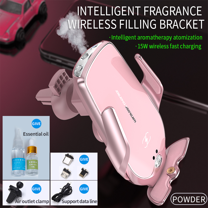 Mobile Phone Car Mount Wireless Charger Fast Charging Air Outlet – תמונה 7