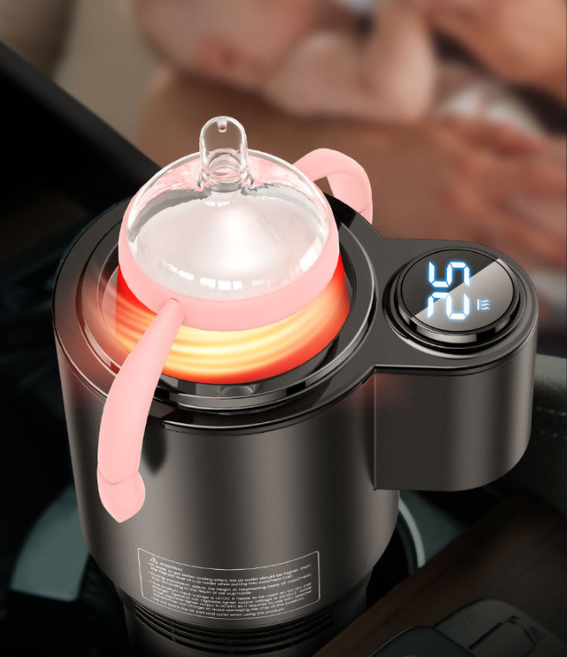 USAMS US-ZB160 Digital Display Smart Car Heating Cooling Cup Car Accessories – תמונה 4