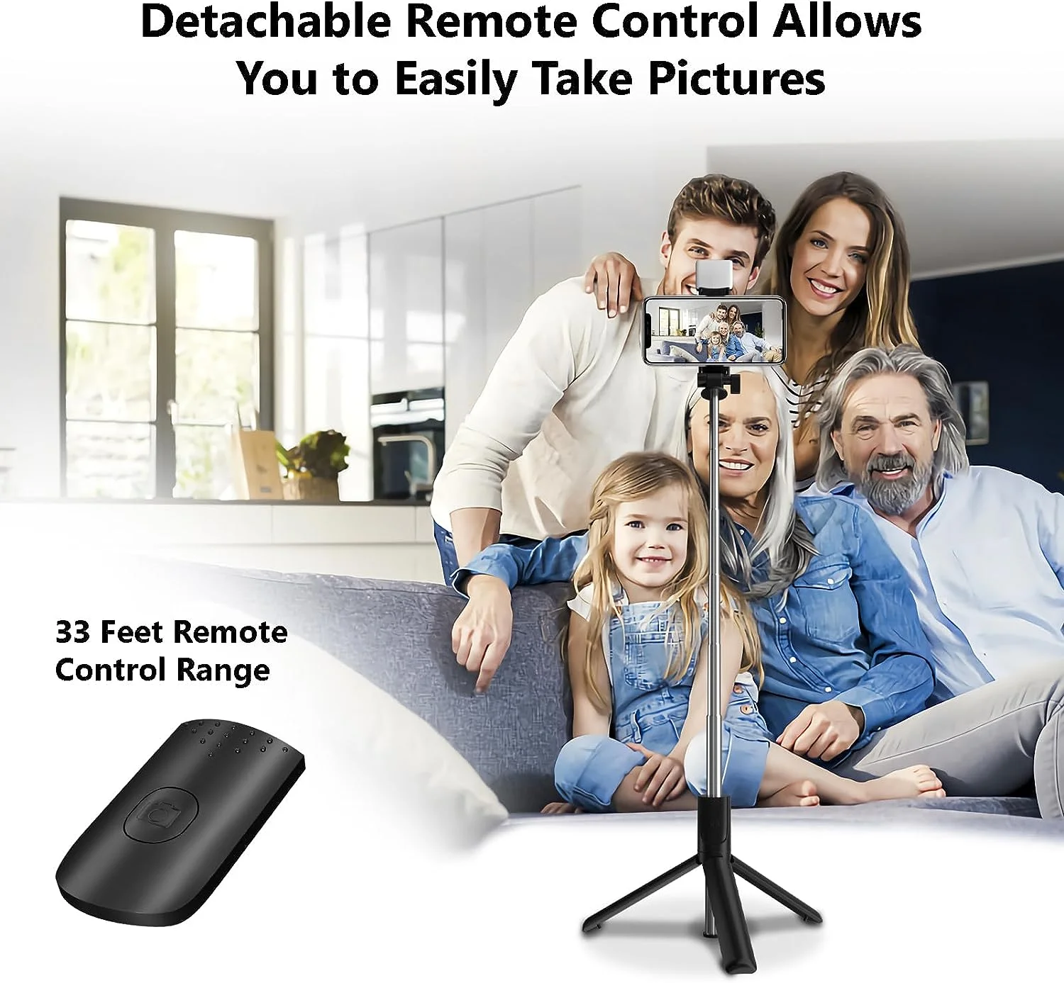 Cmybabee Selfie Stick, Tripod, 40In Retractable Selfie Stick Tripod with Remote, 2 Level Fill Light, Selfie Tripod for Iphone Android – תמונה 5