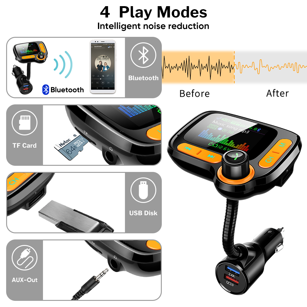 Car Bluetooth Multi-Function Player with Large Color Screen – תמונה 5