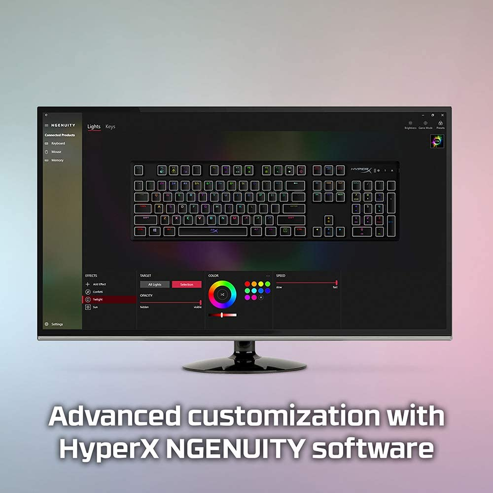 Alloy Origins - Mechanical Gaming Keyboard, Software-Controlled Light & Macro Customization, Compact Form Factor, RGB LED Backlit - Linear Red Switch (Black) – תמונה 6