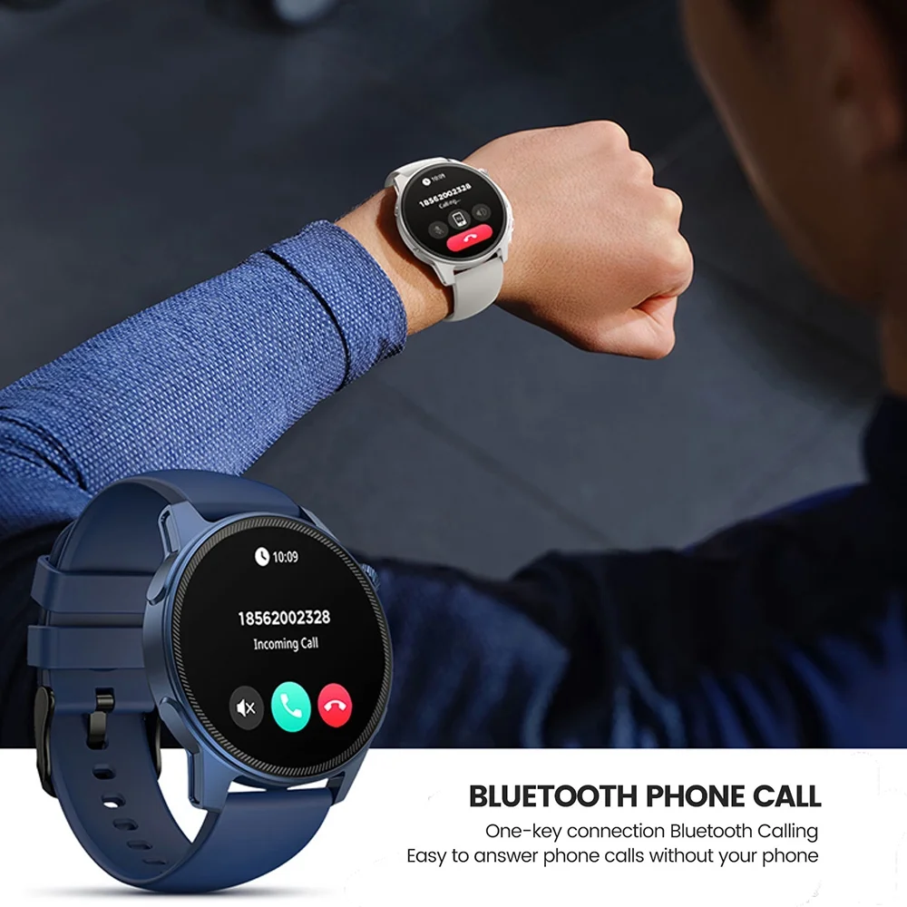 , 1.85 Inch with Answer/Dial , for Men (Black) – תמונה 5