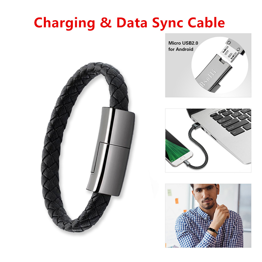 New Bracelet Charger USB Charging Cable Data Charging Cord for Iphone14 13 Max USB C Cable for Phone Micro Cable – תמונה 3