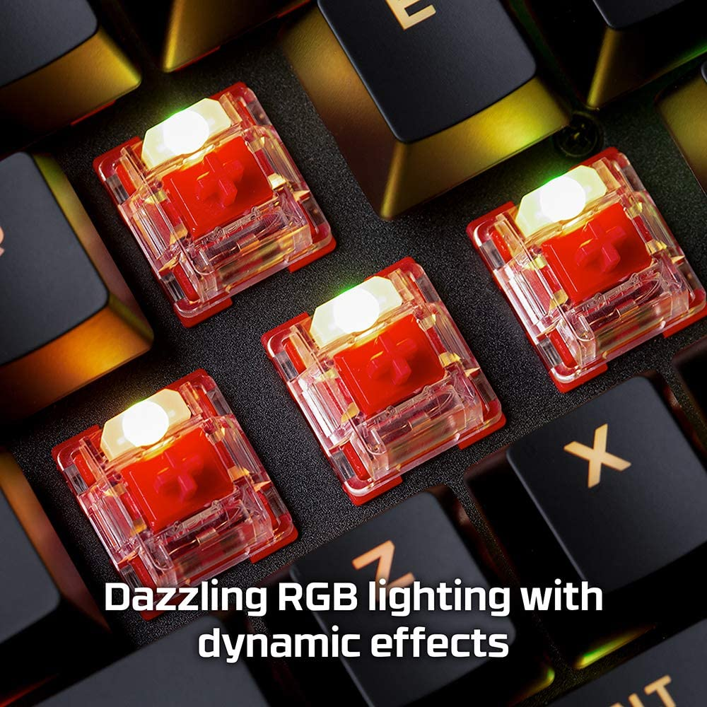 Alloy Origins - Mechanical Gaming Keyboard, Software-Controlled Light & Macro Customization, Compact Form Factor, RGB LED Backlit - Linear Red Switch (Black) – תמונה 5