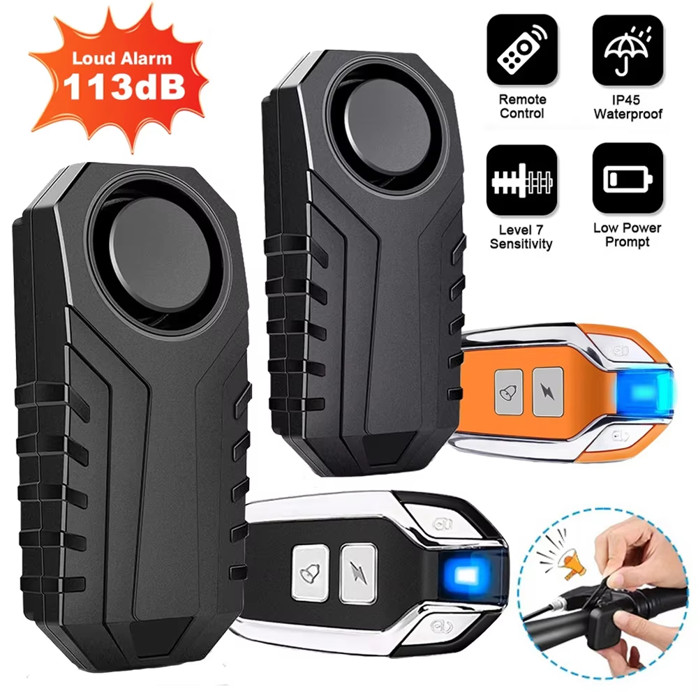 Elecpow Bike Alarm Remote Control Waterproof Electric Bicycle Motorcycle Anti-Theft Alarm Vibration Sensor – תמונה 2