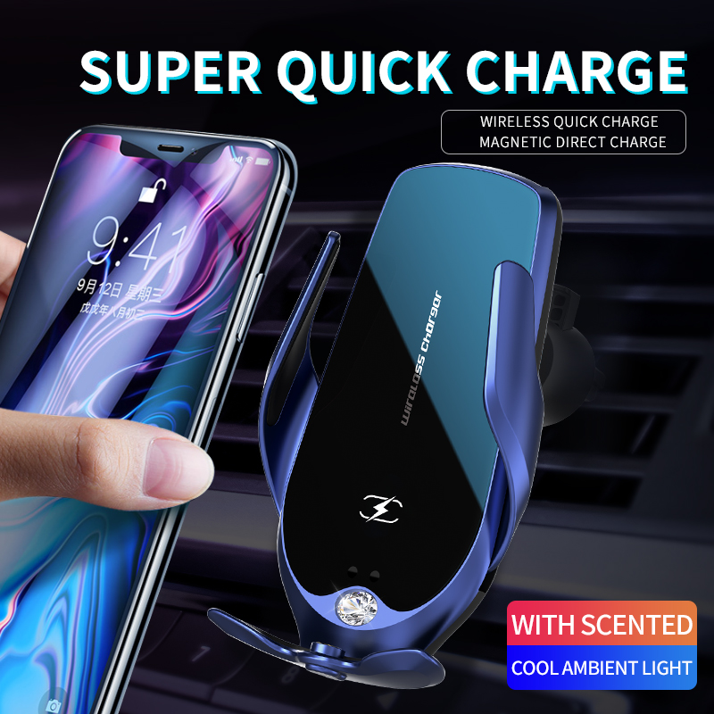 Mobile Phone Car Mount Wireless Charger Fast Charging Air Outlet – תמונה 4