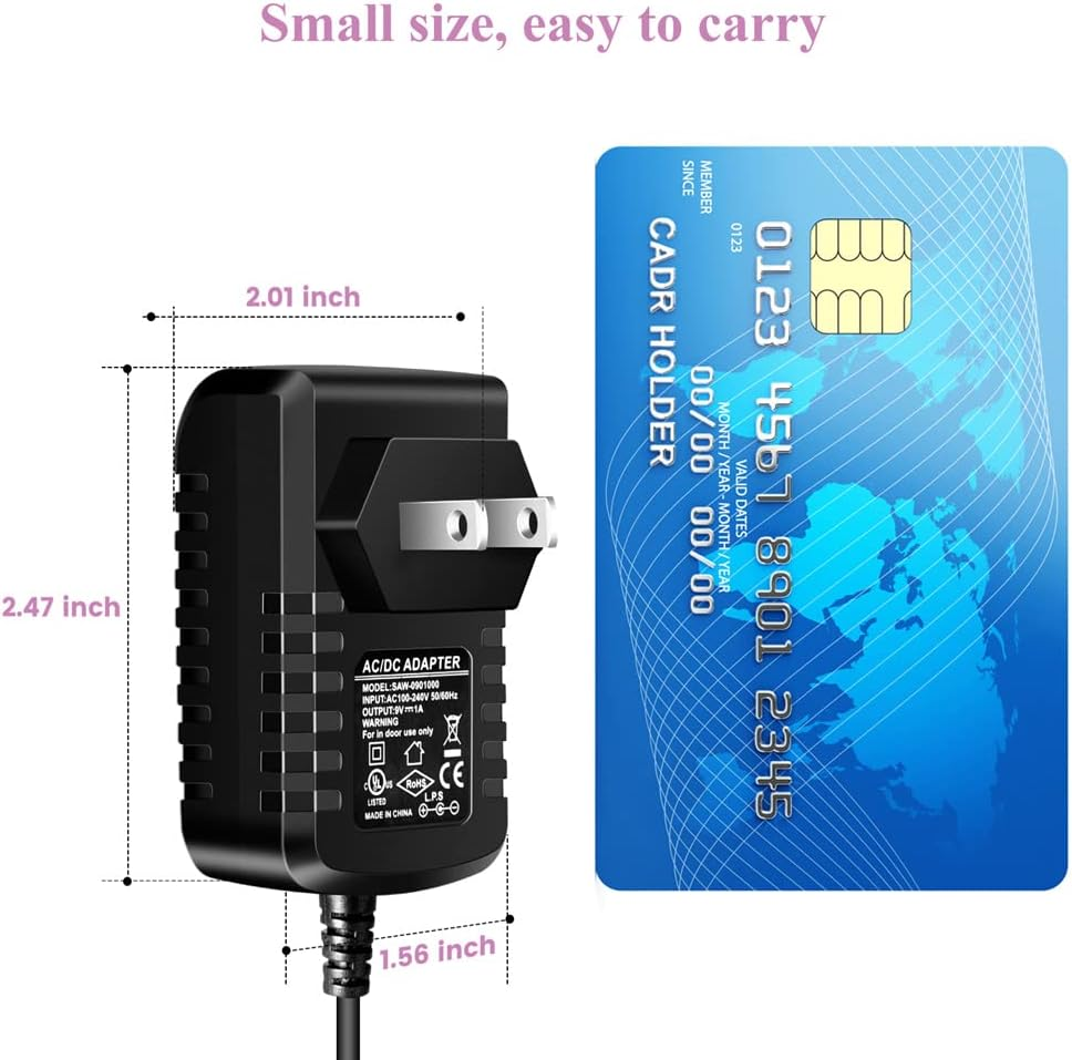 Guitar Pedal Power Supply Adapter 9V DC 1A Tip Negative 8 Way Daisy Chain Cables for Guitar Effect Pedal – תמונה 5