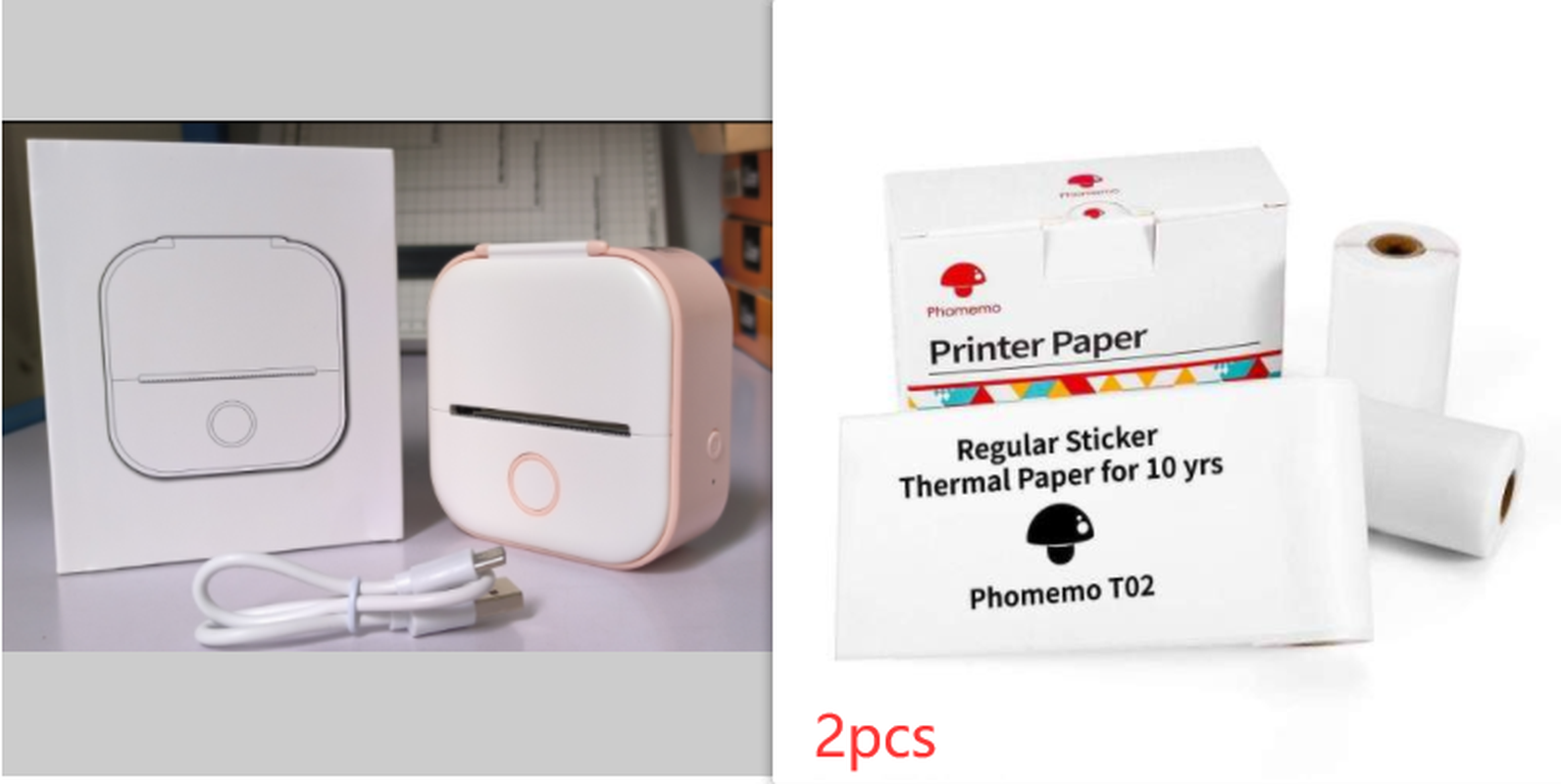 Portable Mini Thermal Label Printer Home Photo Printer Student Wrong Question Printer Bluetooth-Compatible Mini Label Printer Price Tag – תמונה 51