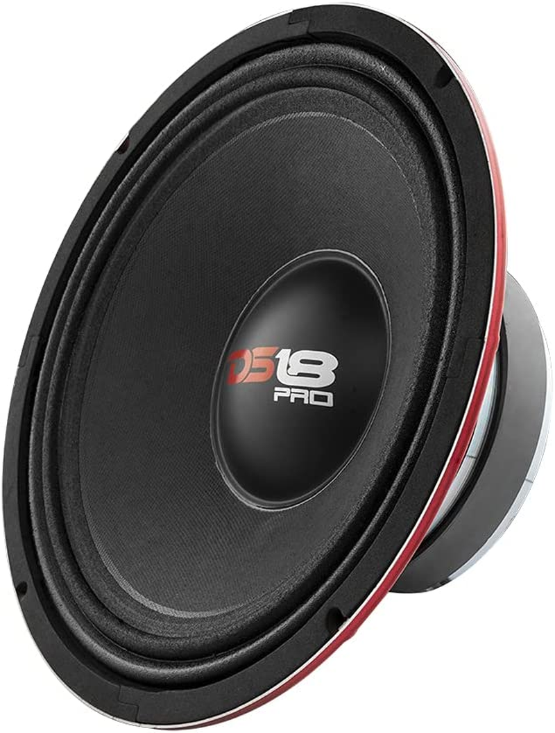 PRO-X10M Loudspeaker - 10", Midrange, Red Steel Basket, 600W Max, 300W RMS, 8 Ohms - Premium Quality Audio Door Speakers for Car or Truck Stereo Sound System (1 Speaker), Classic – תמונה 4