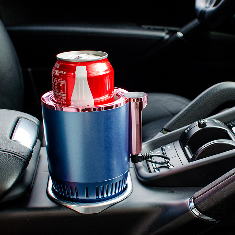 2 In1 Car Heating Cooling Cup 12V Smart Car Cup Holder Digital Temperature Display Drink Cup Warmer Cooler Mini Car Refrigerator – תמונה 3