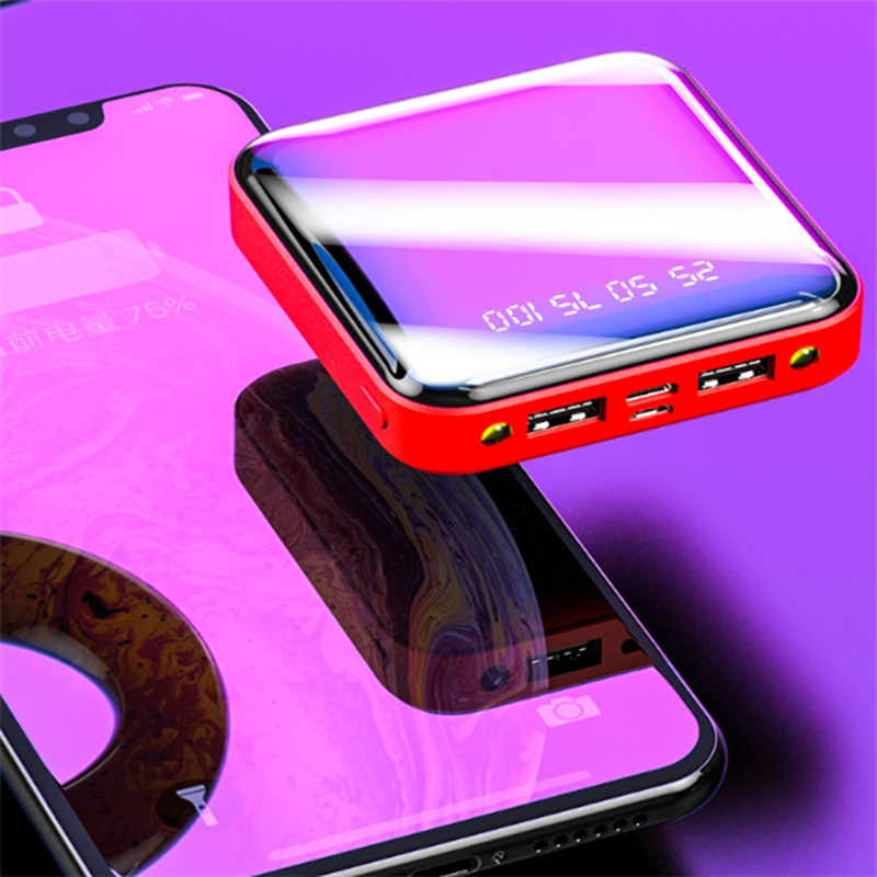 Mini Power Bank 20000 Mah Portable Mirror Digital Display Power Bank – תמונה 9