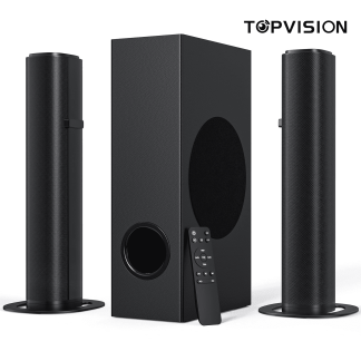 4.1Ch Sound Bar with Subwoofer, 120W Separable Sound Bar for TV, 2-In-1 Detachable Sound Bar with Usb/Aux/Coaxial/Optical/Hdmi/Bluetooth