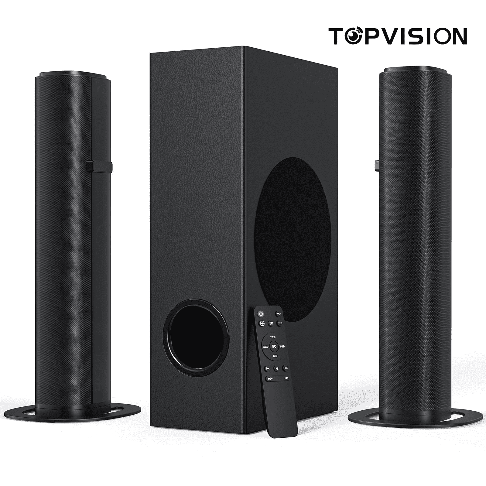 4.1Ch Sound Bar with Subwoofer, 120W Separable Sound Bar for TV, 2-In-1 Detachable Sound Bar with Usb/Aux/Coaxial/Optical/Hdmi/Bluetooth