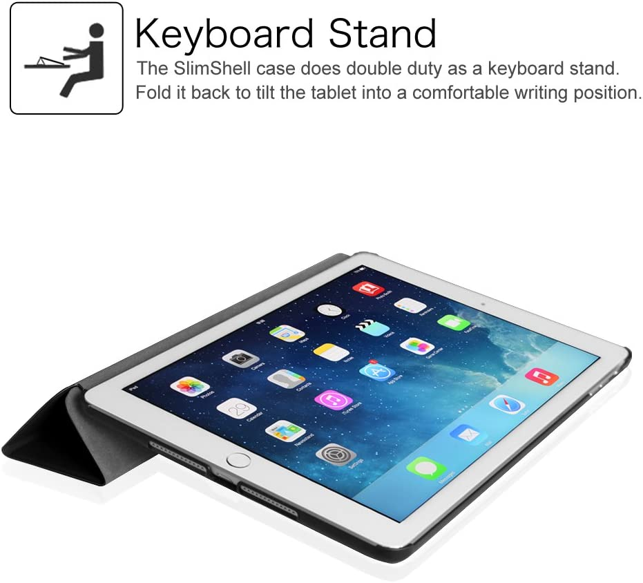 Slimshell Case for Ipad 6Th / 5Th Generation (2018 2017 Model, 9.7 Inch), Ipad Air 2 / Air 1 (9.7 Inch) - Lightweight Stand Smart Protective Cover with Auto Sleep/Wake, Black – תמונה 9