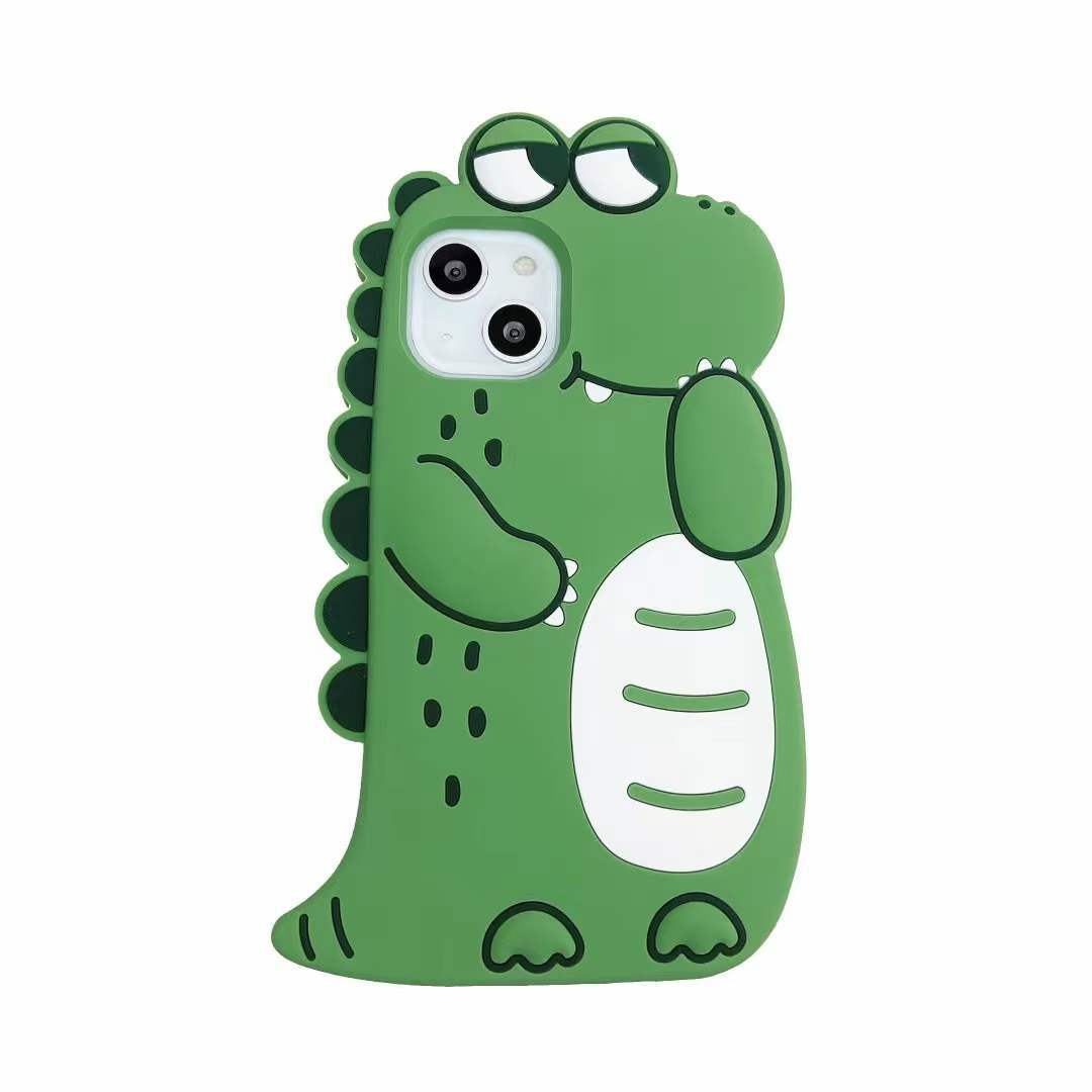Thickened Anti-Fall Applicable Mobile Phone Case Dinosaur Phone Case Cartoon Silicone Case – תמונה 3