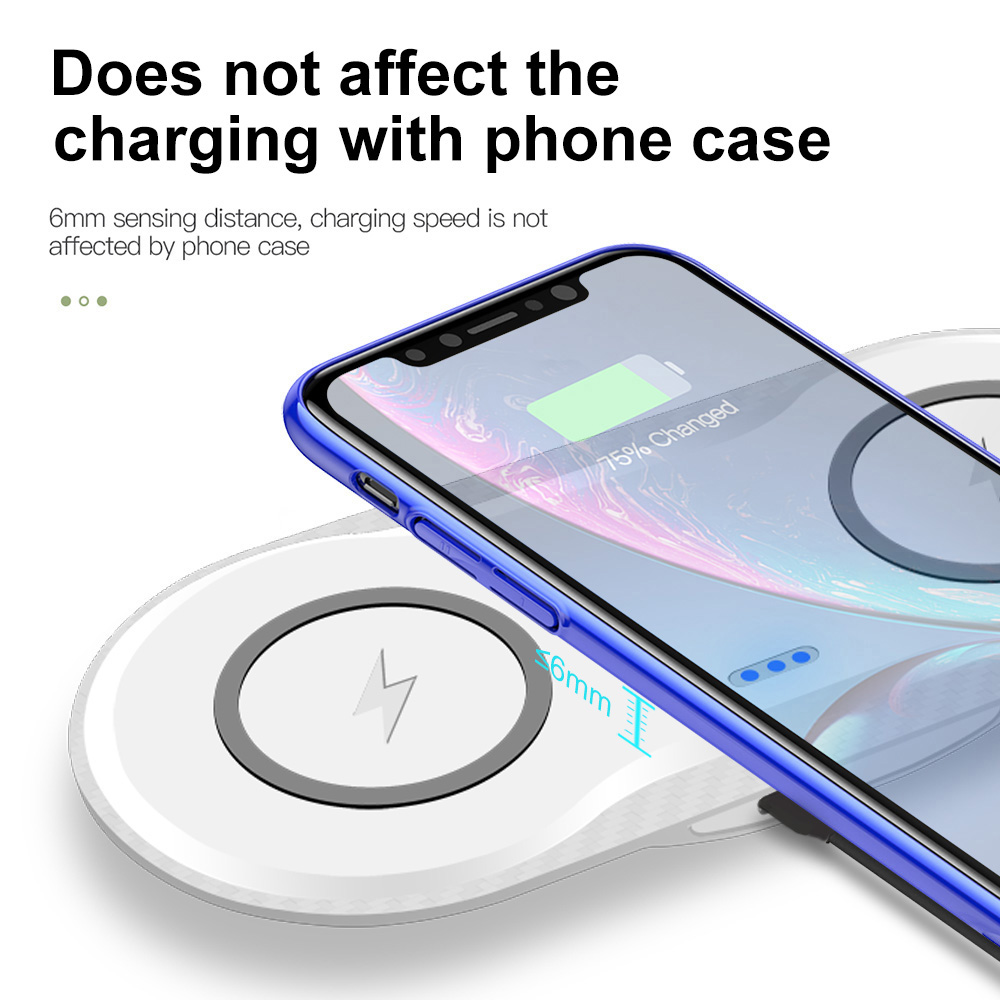 Wireless Charger Dual Mobile Phone Charger – תמונה 6