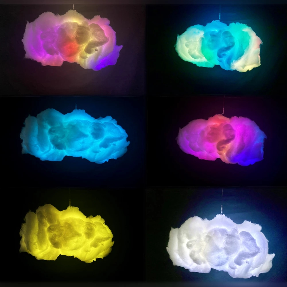 USB Cloud Light APP Control Music Synchronization 3D RGBIC Ambient Light Lightning Simulation Clouds Bedroom Room Light – תמונה 4