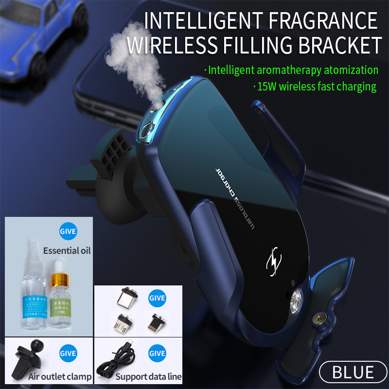 Mobile Phone Car Mount Wireless Charger Fast Charging Air Outlet – תמונה 6