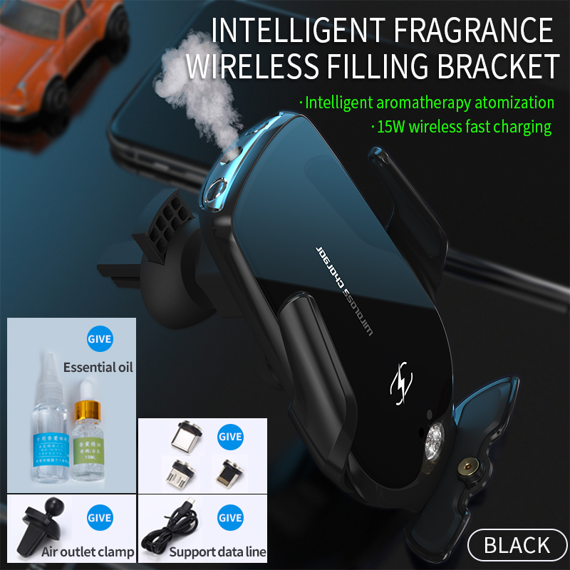 Mobile Phone Car Mount Wireless Charger Fast Charging Air Outlet – תמונה 5